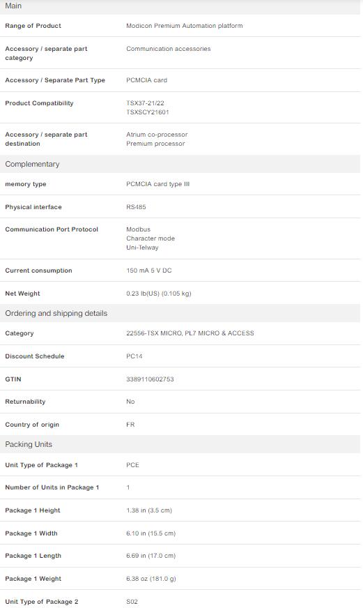 SCHNEIDER TSXSCP114